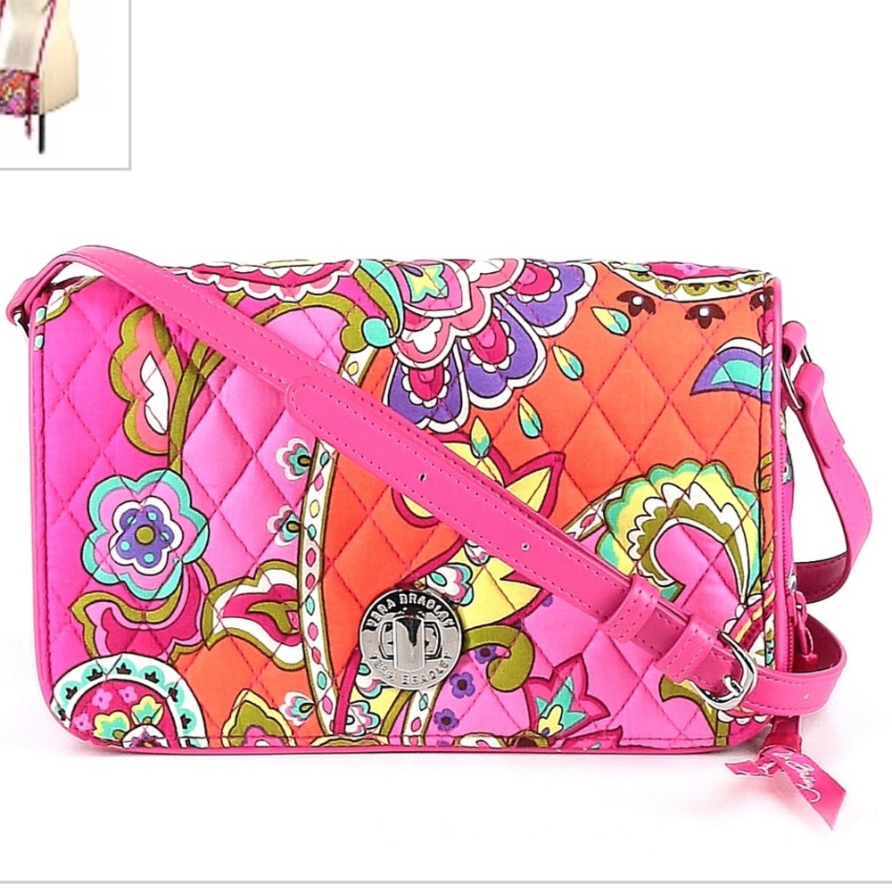 Vera Bradley Mini Pink Floral Crossbody Bag